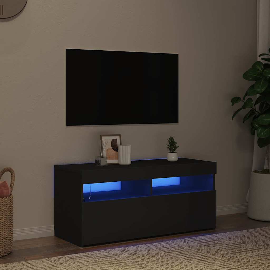 vidaXL Tv-meubel met LED-verlichting 120x35x40 cm wit
