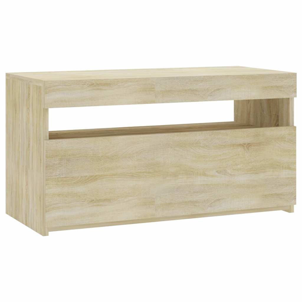 vidaXL Tv-meubel met LED-verlichting 120x35x40 cm wit
