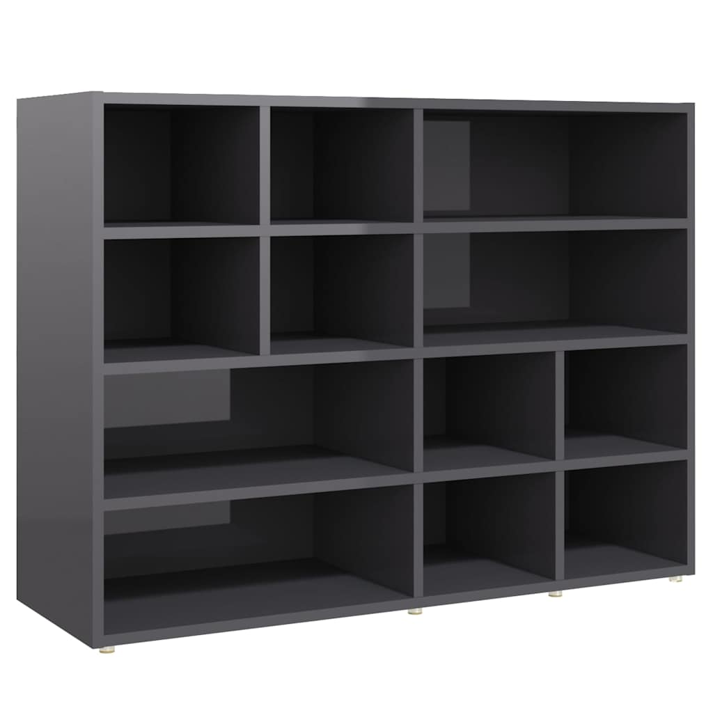 vidaXL Sideboard 97x32x72 cm engineered wood high gloss grey