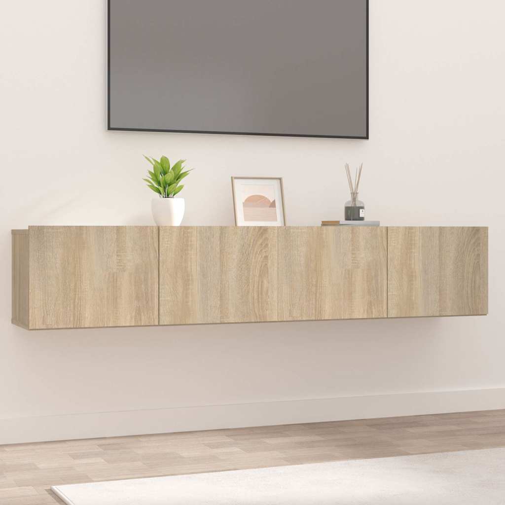 vidaXL Tv-meubels 2 st 80x30x30 cm bewerkt hout wit