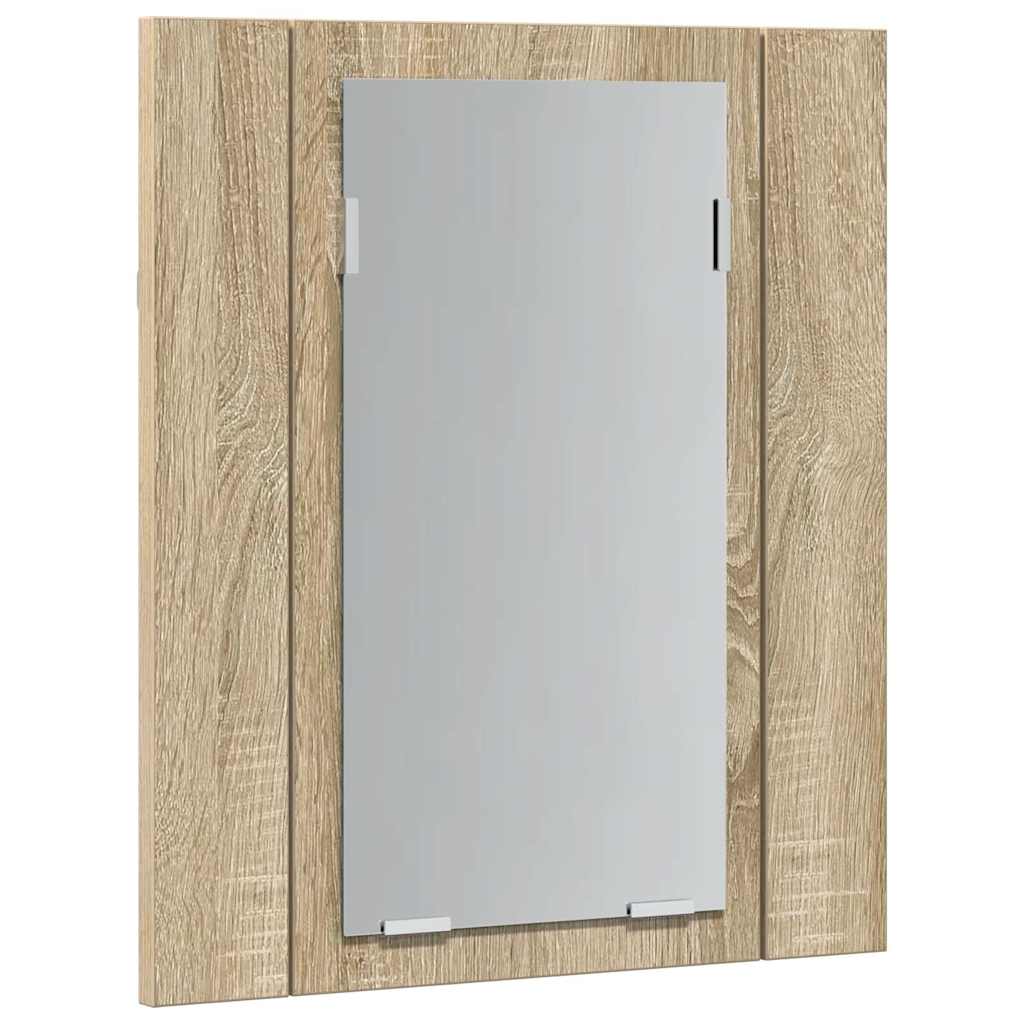 vidaXL Badkamerkast met spiegel en LED 40x12x45 cm acryl wit