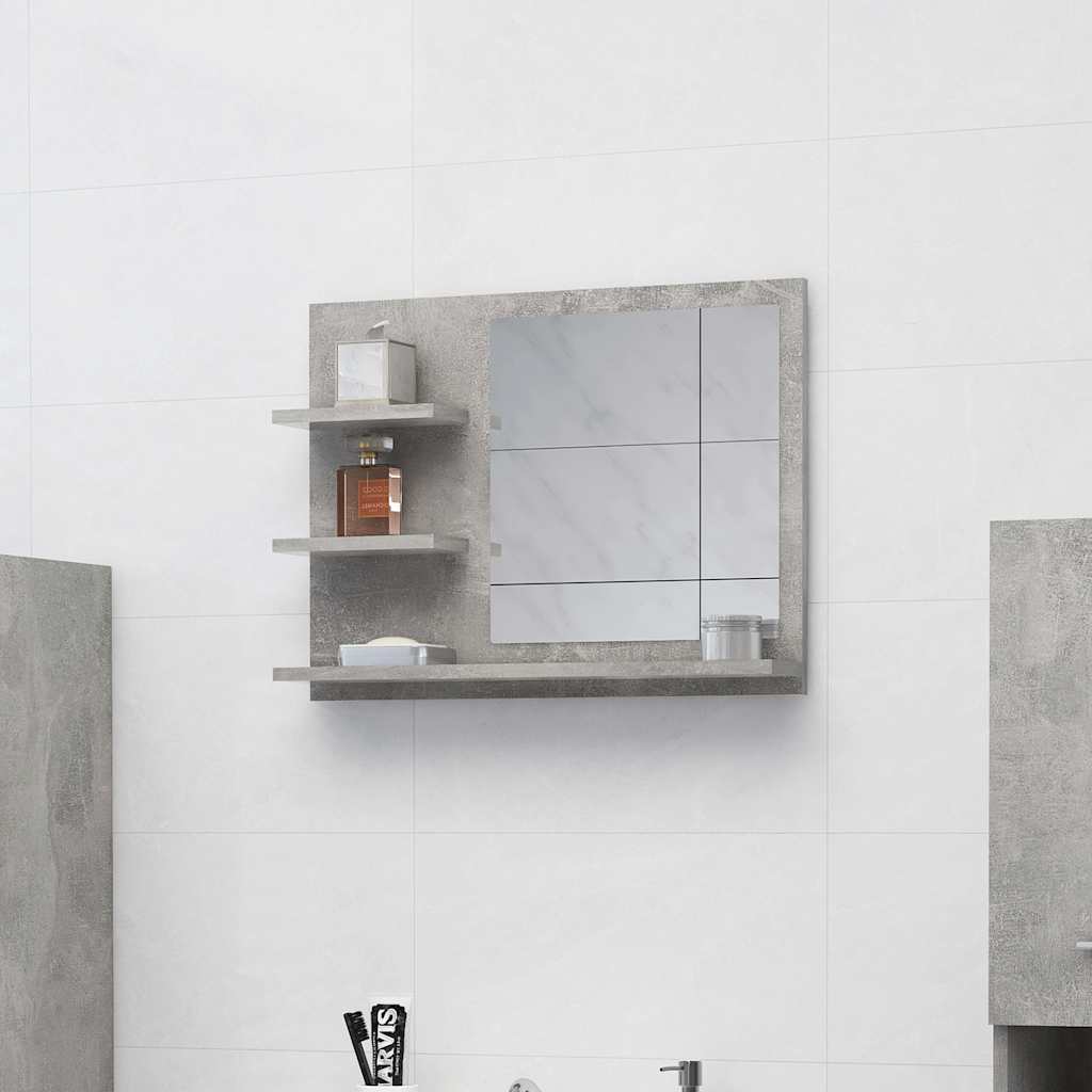 vidaXL Badkamerspiegel 60x10,5x45 cm bewerkt hout wit