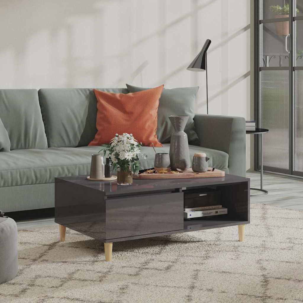 vidaXL Coffee Table 90x60x35 cm Engineered Wood Black
