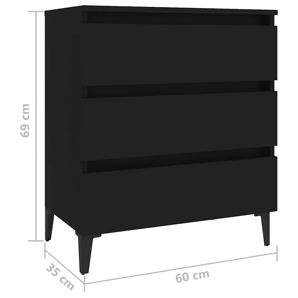 vidaXL Dressoir 60x35x69 cm spaanplaat wit