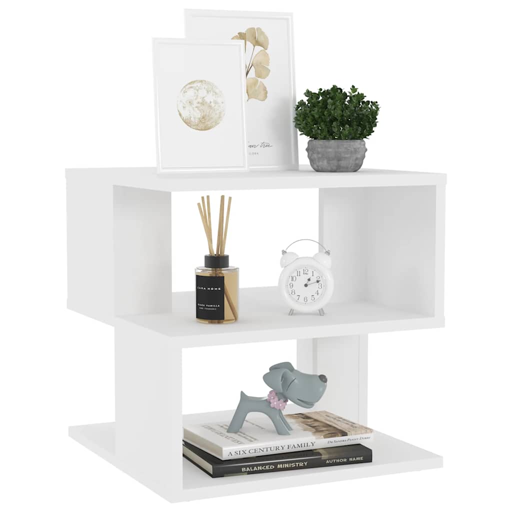 vidaXL Side Table 40x40x40 cm Engineered Wood White