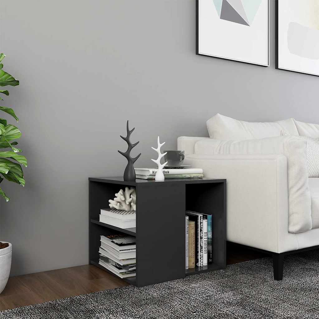 vidaXL Side table 50x50x45 cm engineered wood black