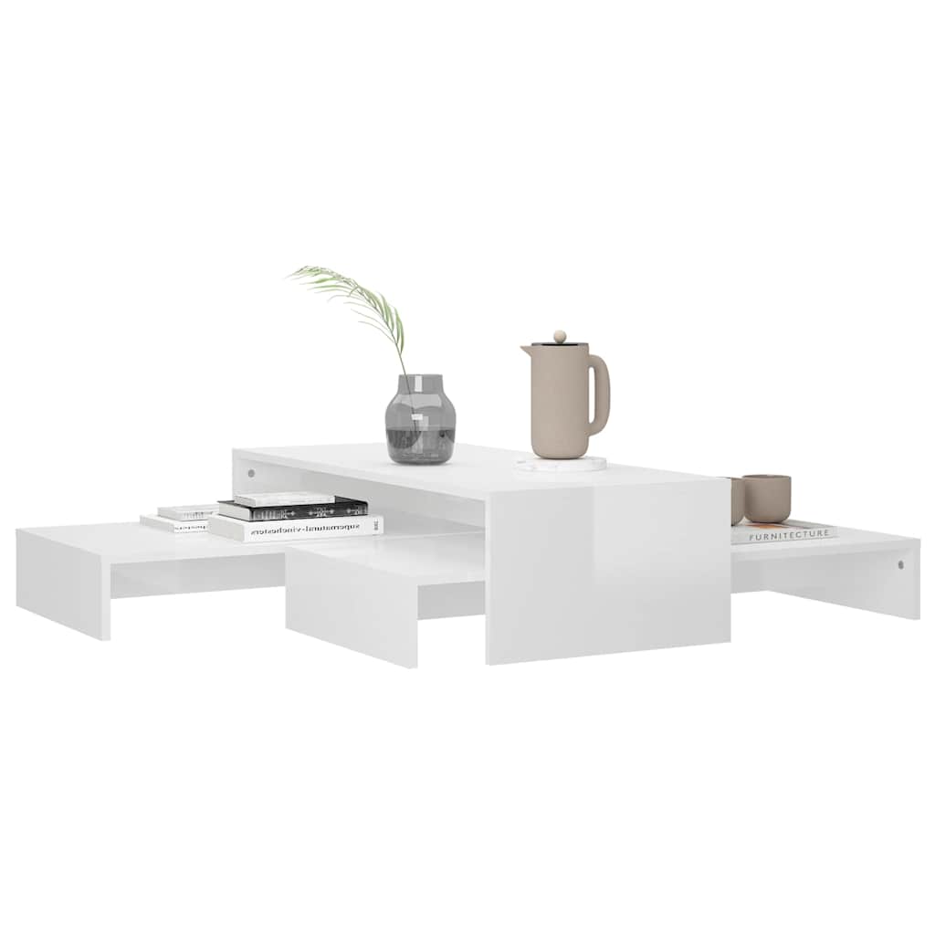 vidaXL Salontafelset 100x100x26,5 cm bewerkt hout grijs