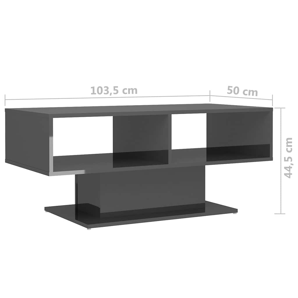 vidaXL Salontafel 103,5x50x44,5 cm bewerkt hout wit