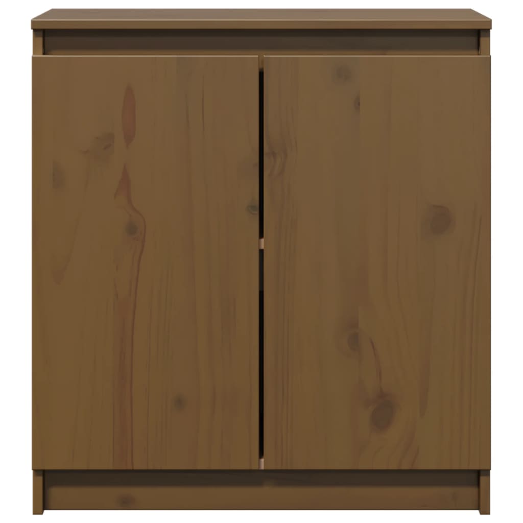vidaXL Bijzetkast 60x36x65 cm massief grenenhout grijs