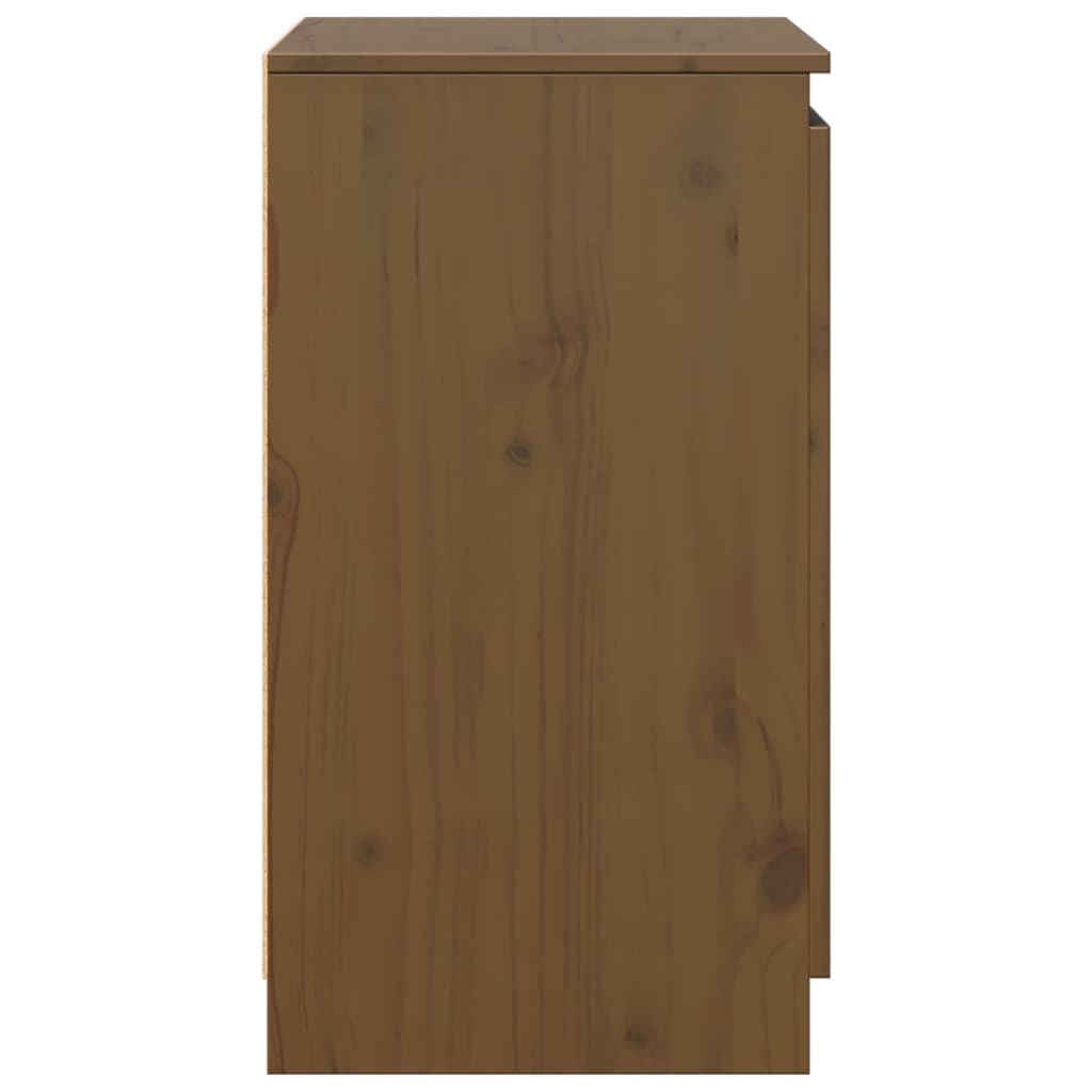 vidaXL Bijzetkast 60x36x65 cm massief grenenhout grijs