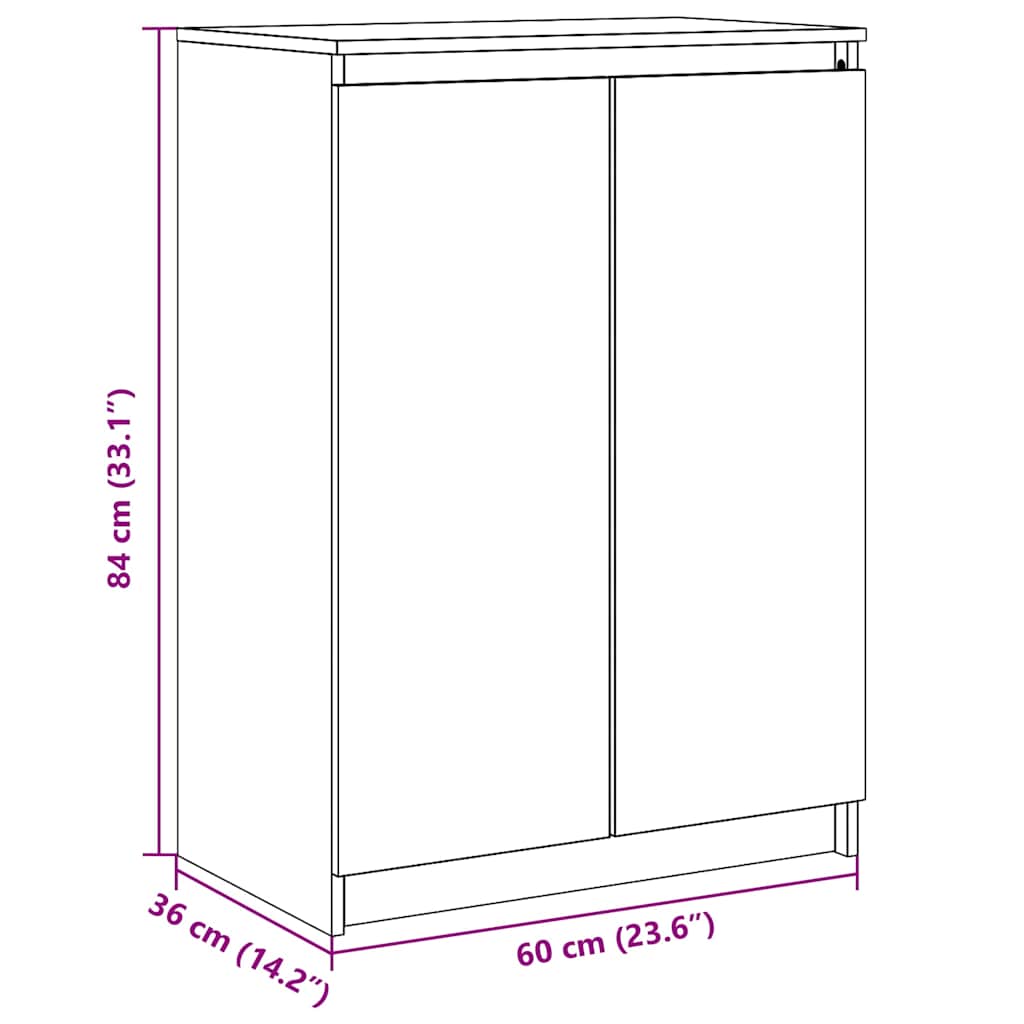 vidaXL Dressoir 60x36x84 cm massief grenenhout