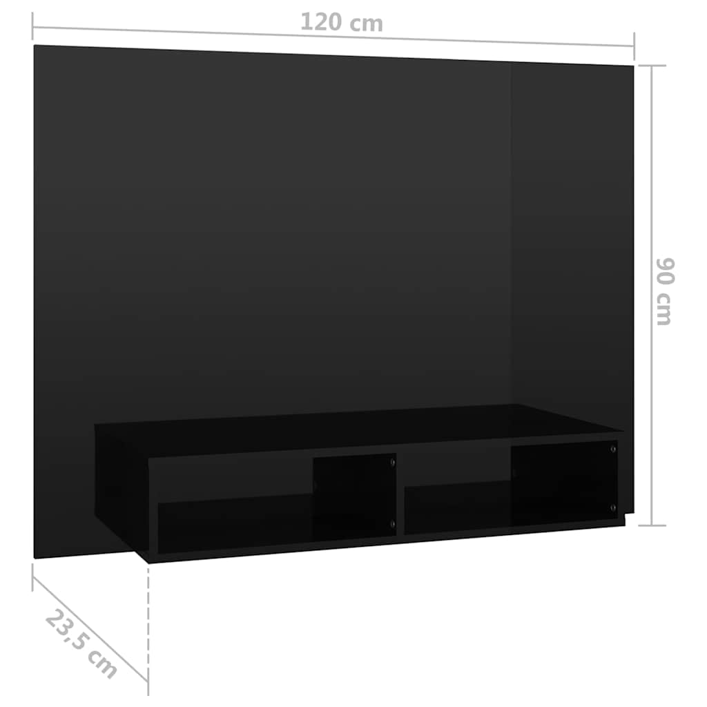vidaXL Tv-wandmeubel 120x23,5x90 cm bewerkt hout sonoma eikenkleurig