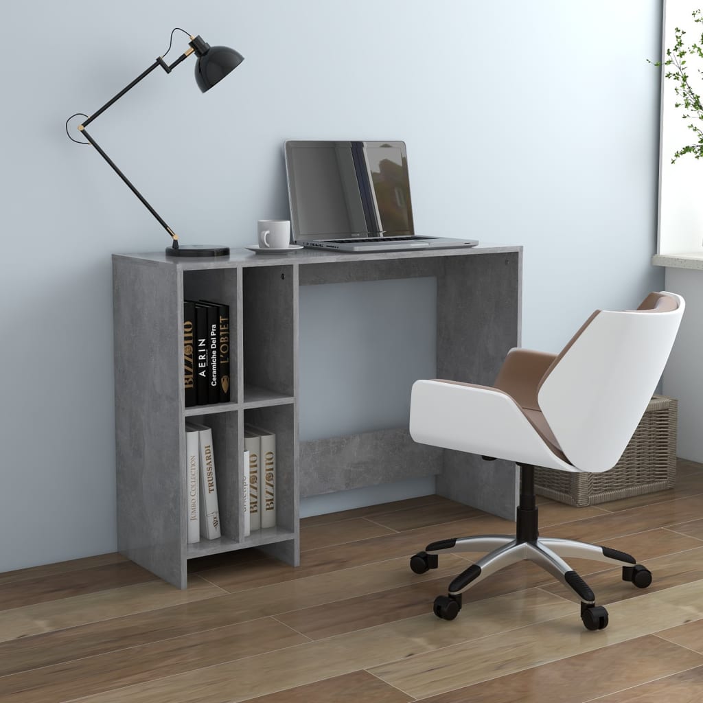 vidaXL Bureau 102,5x35x75 cm bewerkt hout wit