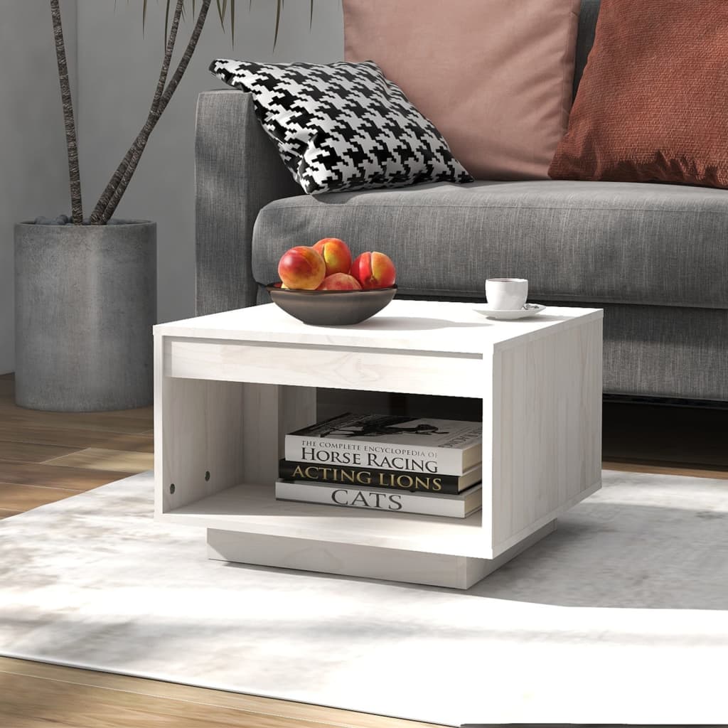 vidaXL Salontafel 50x50x33,5 cm massief grenenhout