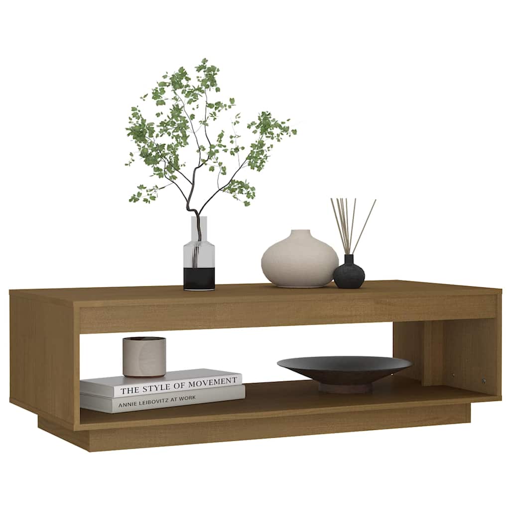 vidaXL Salontafel 110x50x33,5 cm massief grenenhout