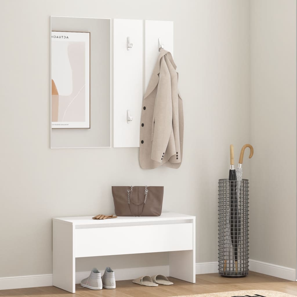 vidaXL Wardrobe Set Engineered Wood White