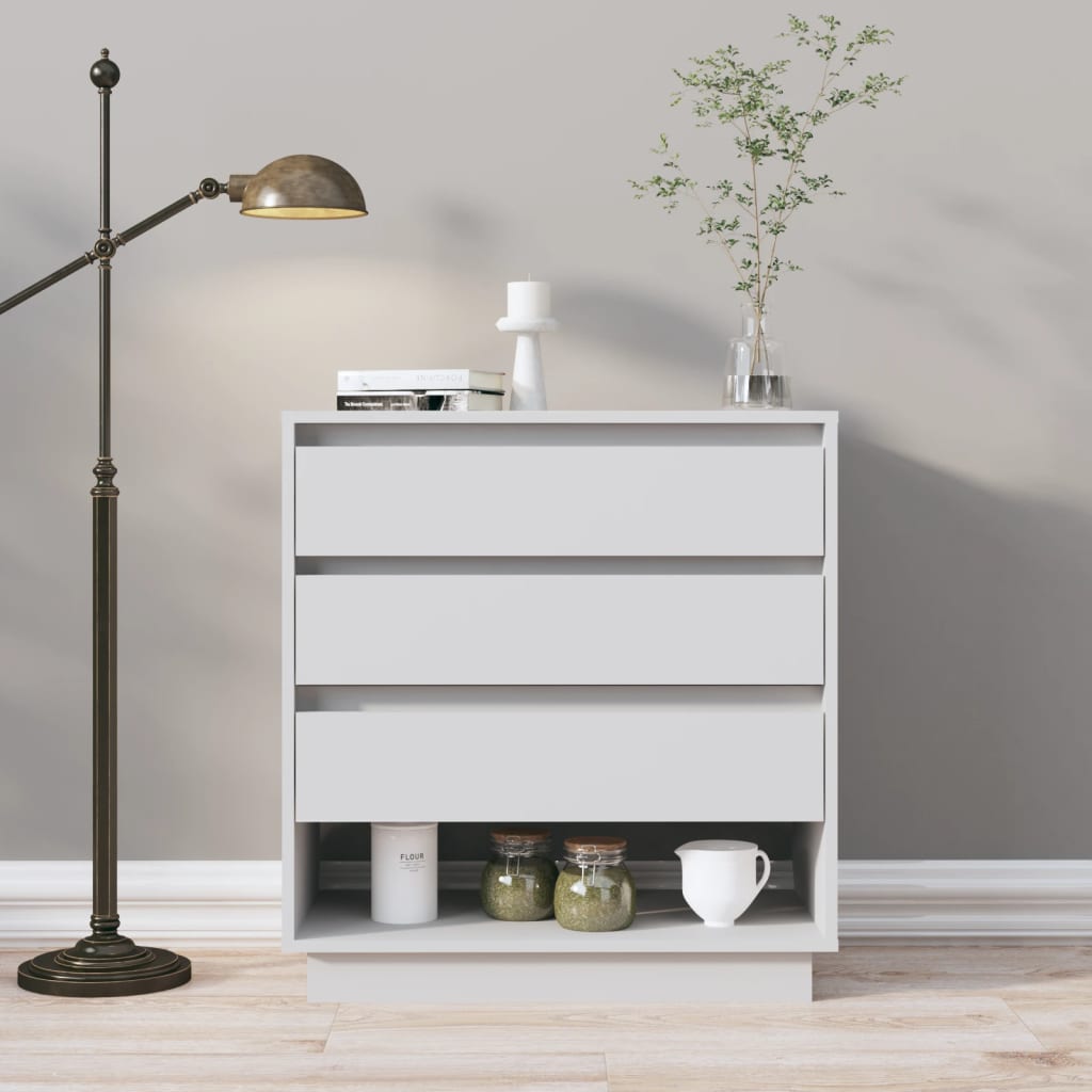vidaXL Dressoir 70x41x75 cm bewerkt hout wit