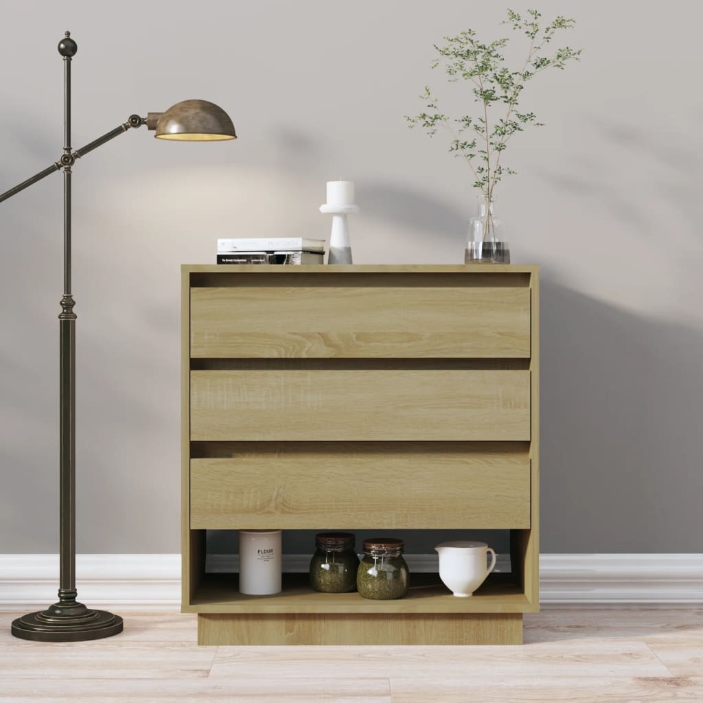 vidaXL Dressoir 70x41x75 cm bewerkt hout wit