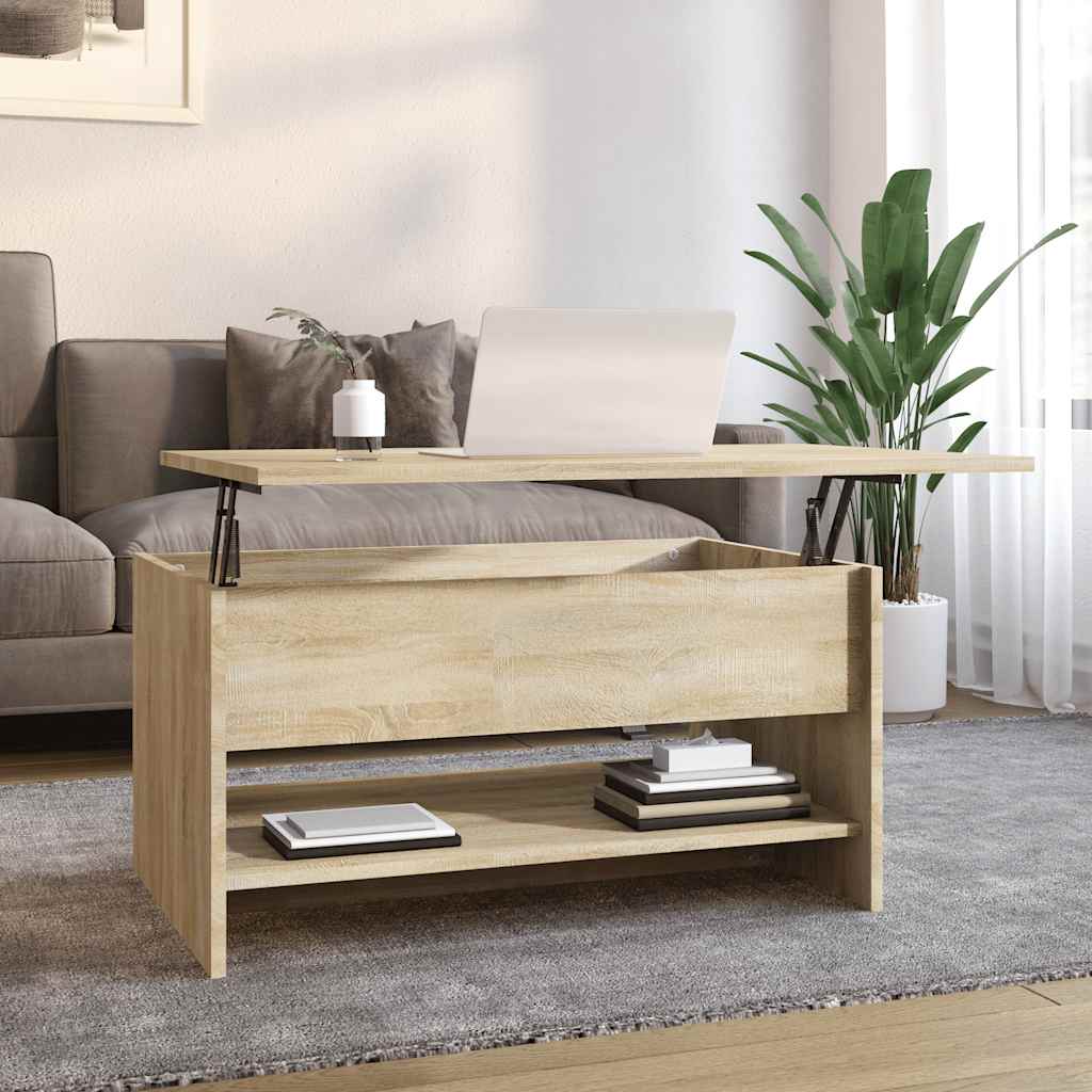 vidaXL Salontafel 102x50x52,5 cm bewerkt hout wit