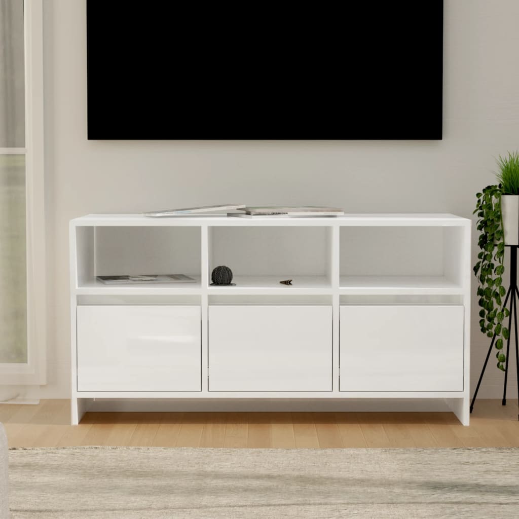 vidaXL TV Cabinet 102x37.5x52.5 cm Engineered Wood White