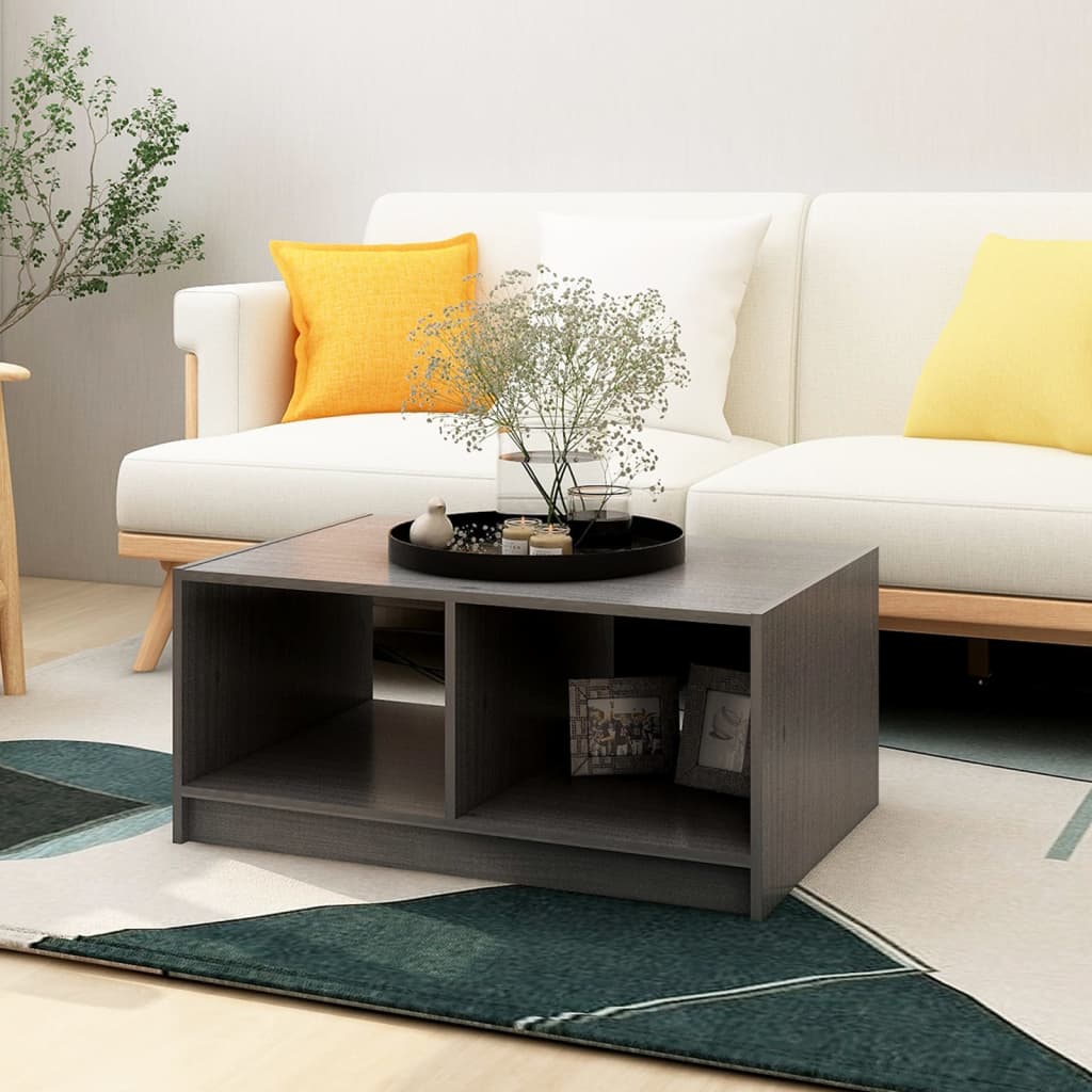 809906 vidaXL Salontafel 75x50x33,5 cm Massief Hout Grenen