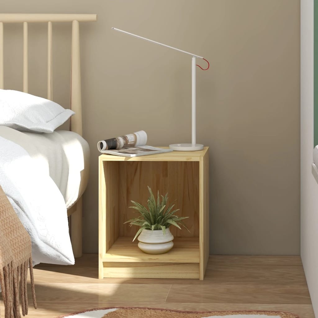 vidaXL Bedside Cabinet 35.5x33.5x41.5 cm Solid Pine Wood
