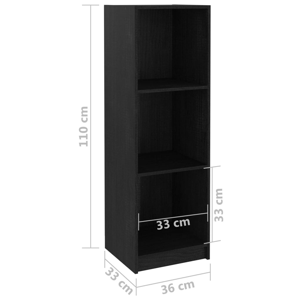 vidaXL Boekenkast/kamerscherm 36x33x110 cm massief grenenhout grijs