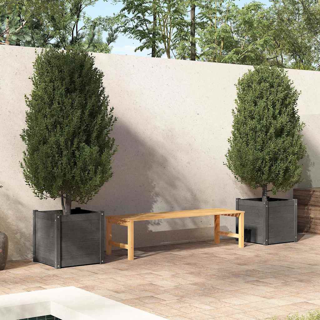 vidaXL Planters 2 pcs 50x50x50 cm solid pine wood