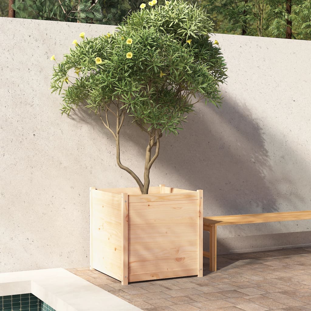 vidaXL Planter 70x70x70 cm solid pine wood