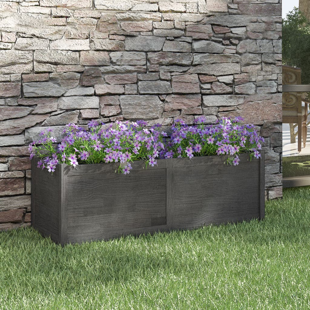 vidaXL Plantenbak 150x50x50 cm massief grenenhout wit