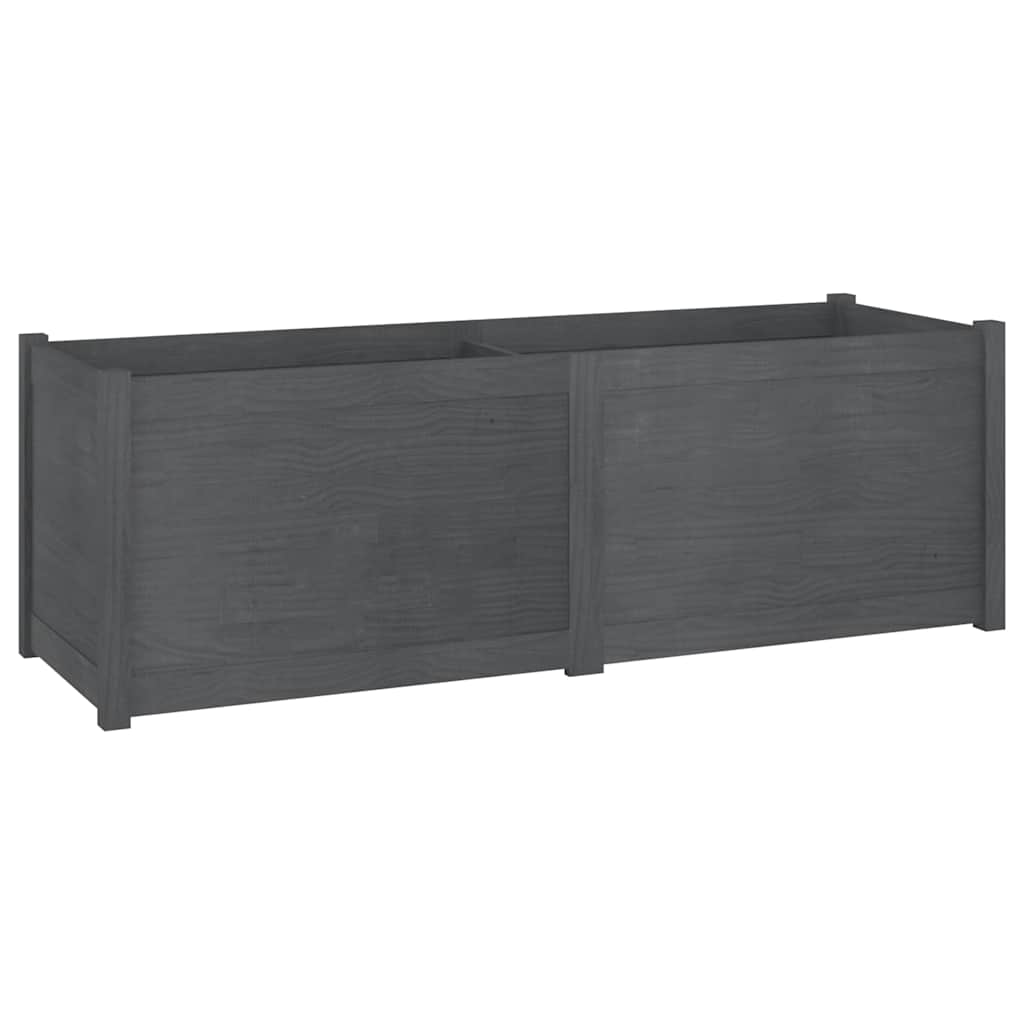 vidaXL Plantenbak 150x50x50 cm massief grenenhout wit