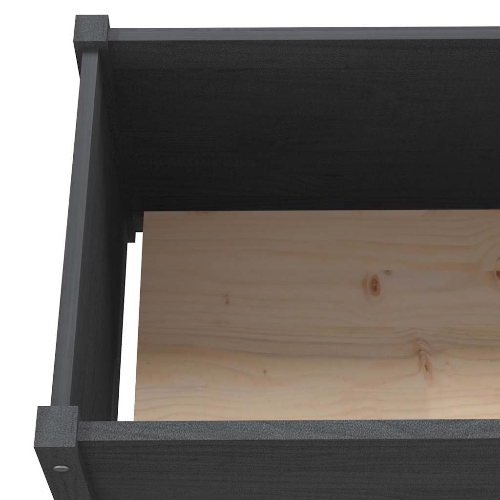 vidaXL Plantenbak 150x50x50 cm massief grenenhout wit