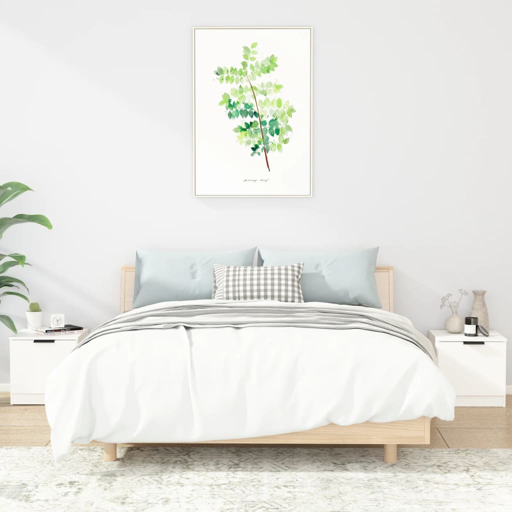 vidaXL Nachtkastjes 2 st 40x39x40 cm wit