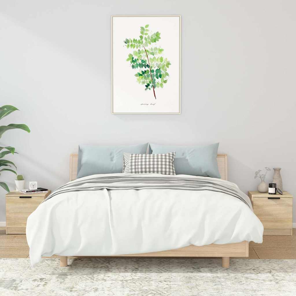 vidaXL Nachtkastjes 2 st 40x39x40 cm wit