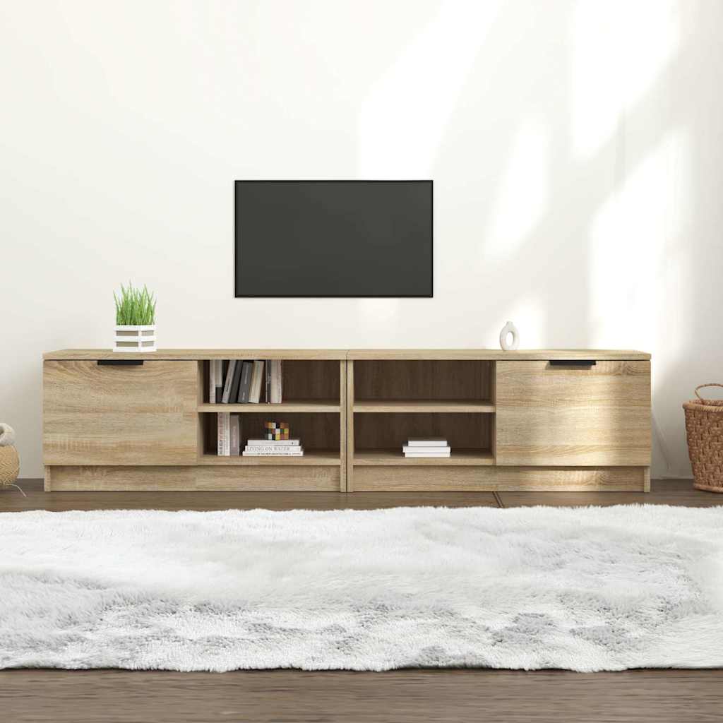 vidaXL Tv-meubel 80x35x36,5 cm bewerkt hout wit