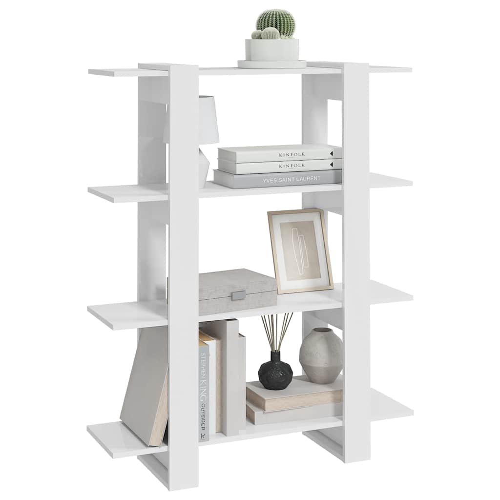 vidaXL Boekenkast/kamerscherm 100x30x123,5 cm wit