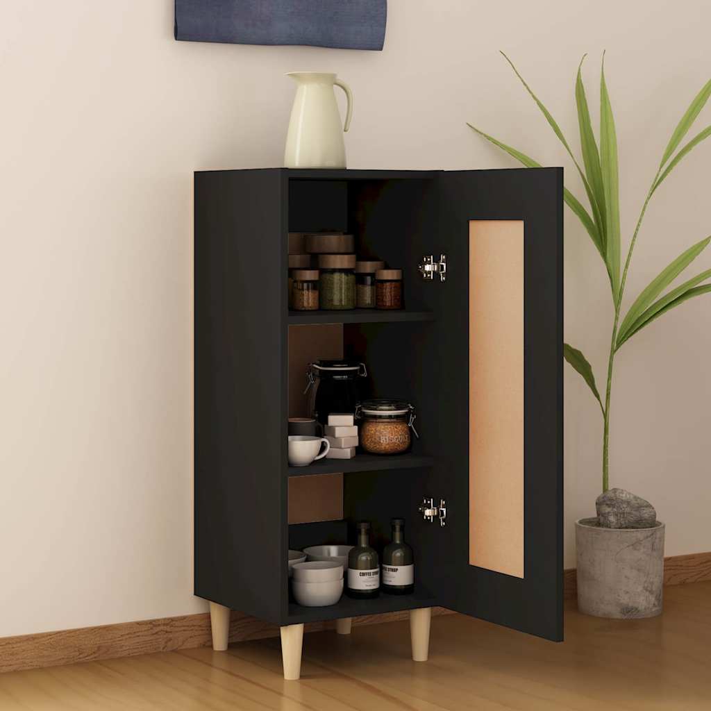 vidaXL Dressoir 34,5x34x90 cm bewerkt hout zwart