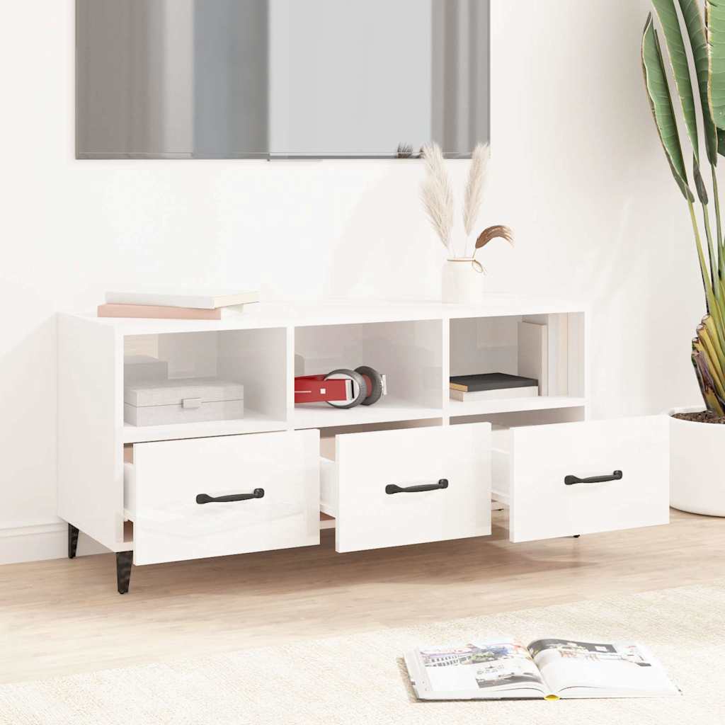 vidaXL Tv-meubel 102x35x50 cm bewerkt hout wit