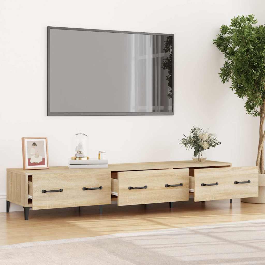 vidaXL Tv-meubel 150x34,5x30 cm bewerkt hout wit