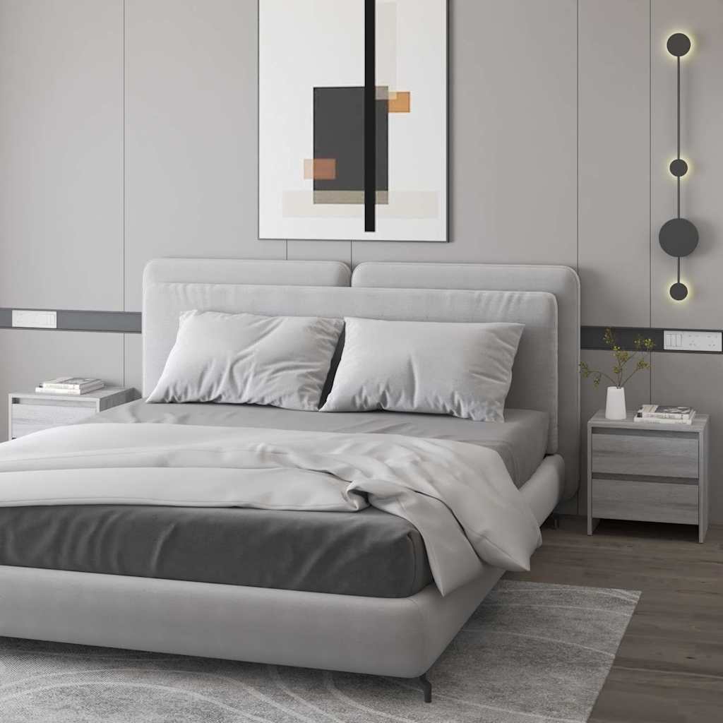 vidaXL Nachtkastje 45x34,5x44,5 cm bewerkt hout wit