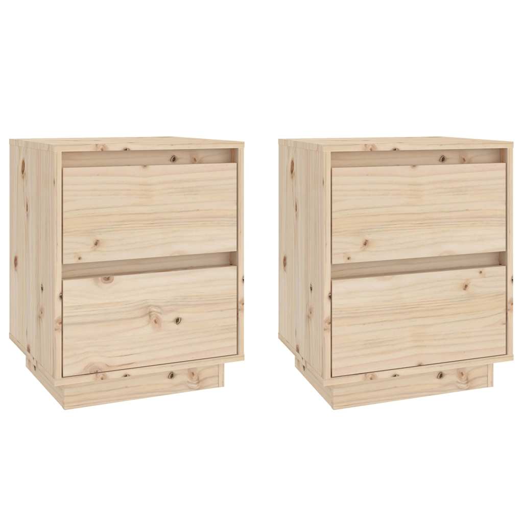 vidaXL Nachtkastje 40x35x50 cm massief grenenhout