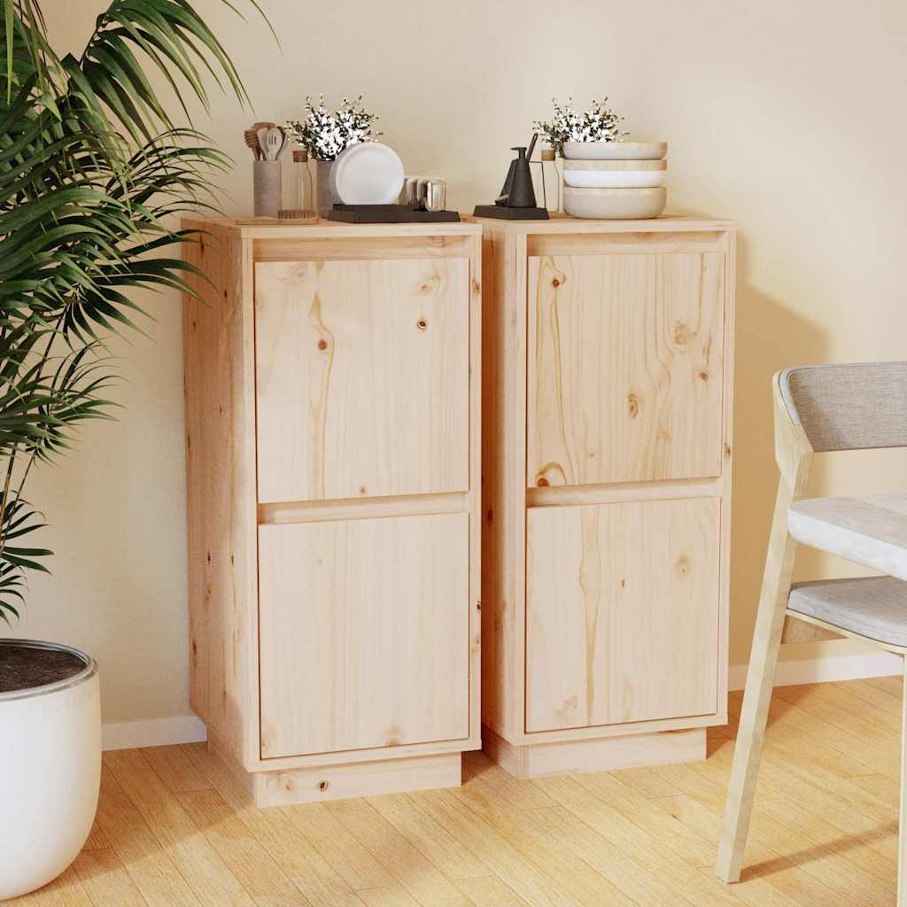 vidaXL Sideboard 31.5x34x75 cm solid pine wood