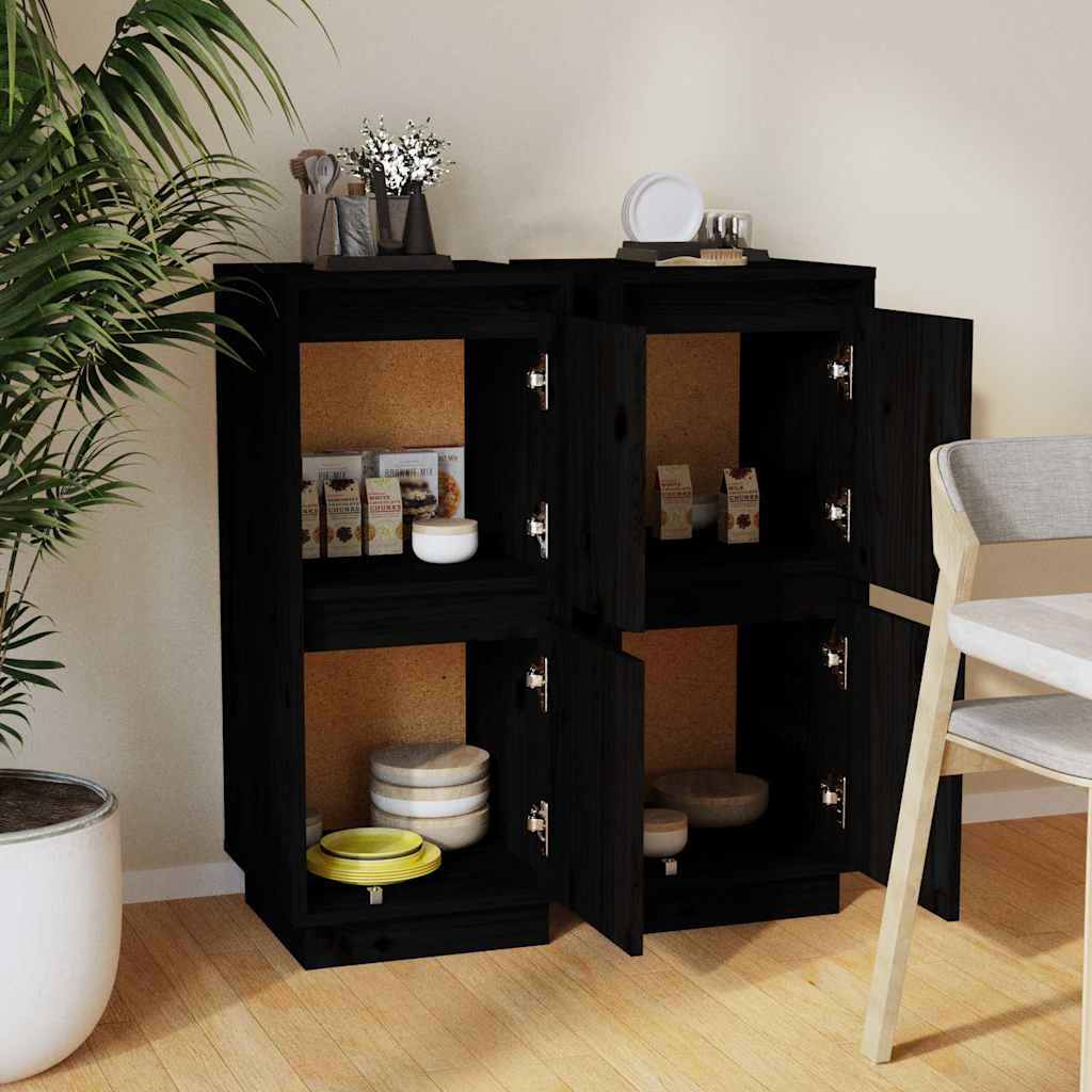 vidaXL Sideboard 31.5x34x75 cm solid pine wood