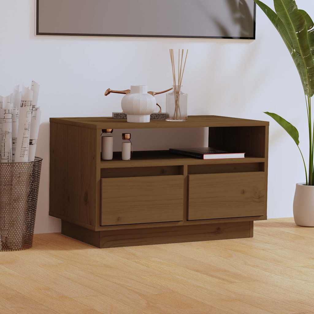 vidaXL TV Cabinet 60x35x37 cm Solid Pine Wood