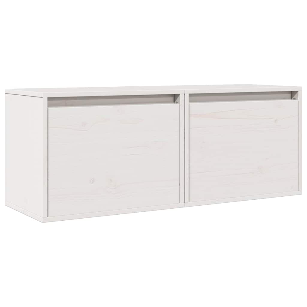 vidaXL Wandkasten 2 st 45x30x35 cm massief grenenhout