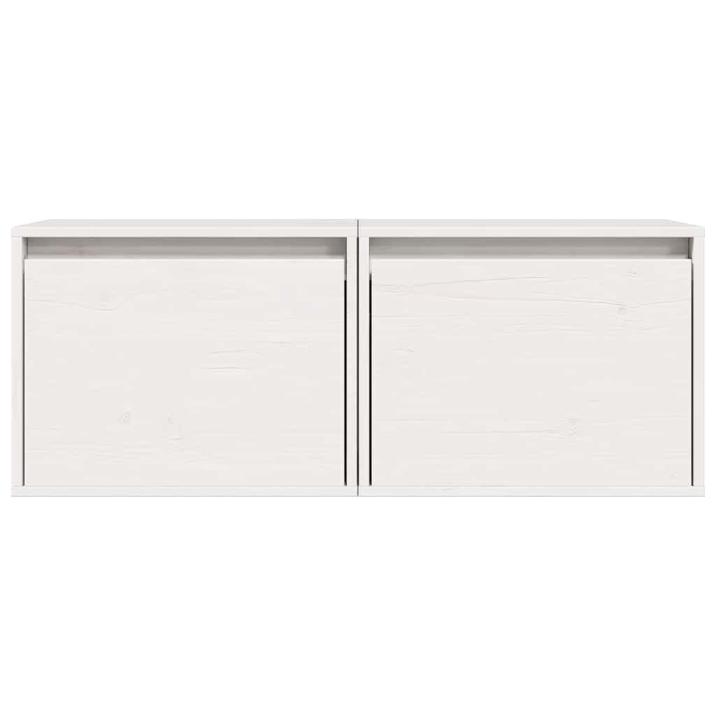 vidaXL Wandkasten 2 st 45x30x35 cm massief grenenhout