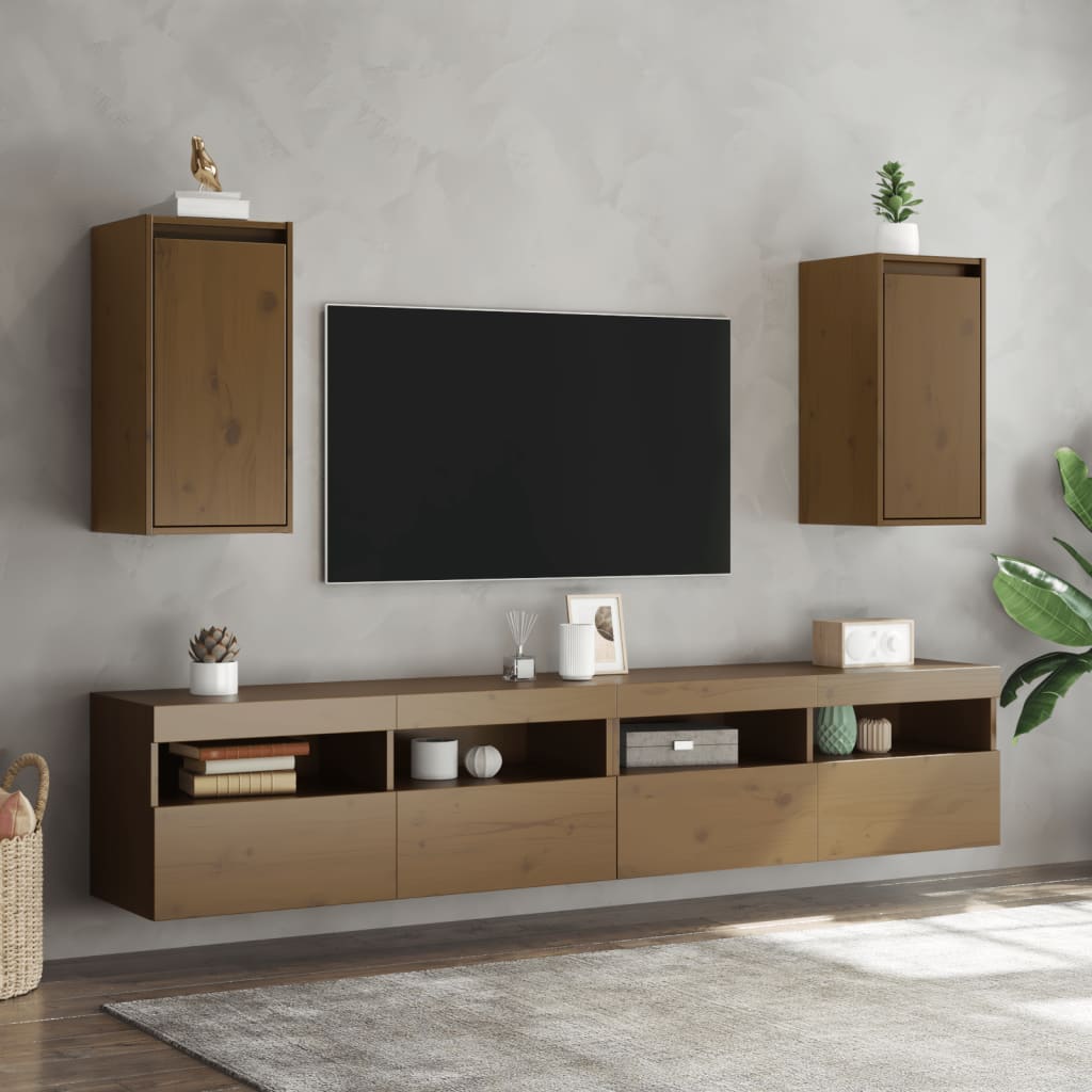 vidaXL Wandkast 30x30x60 cm massief grenenhout