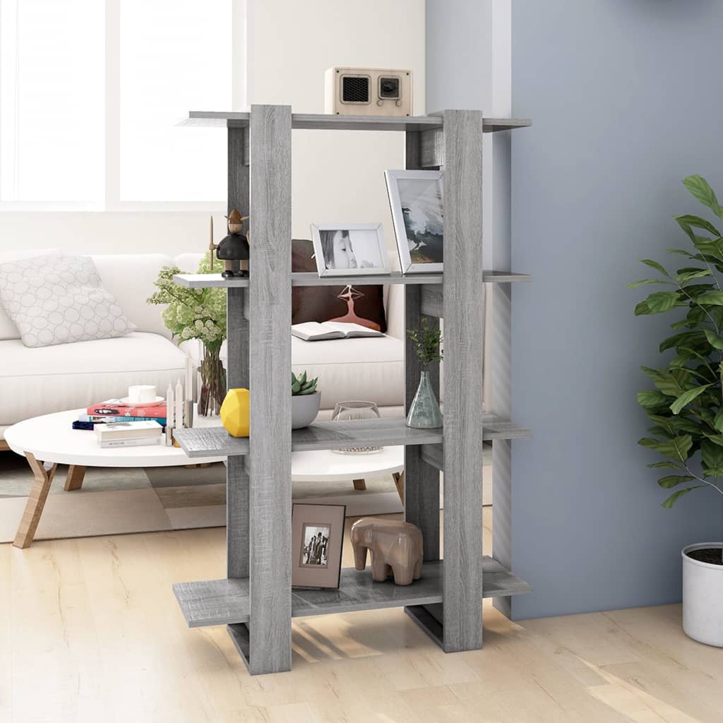 vidaXL Bookcase/Room Divider 80x30x123.5 cm White