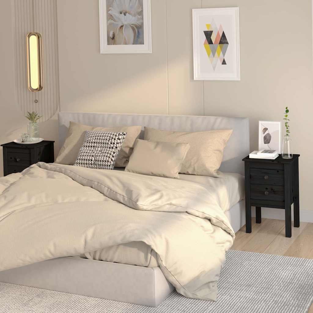 vidaXL Nightstand 40x35x61.5 cm solid pine wood