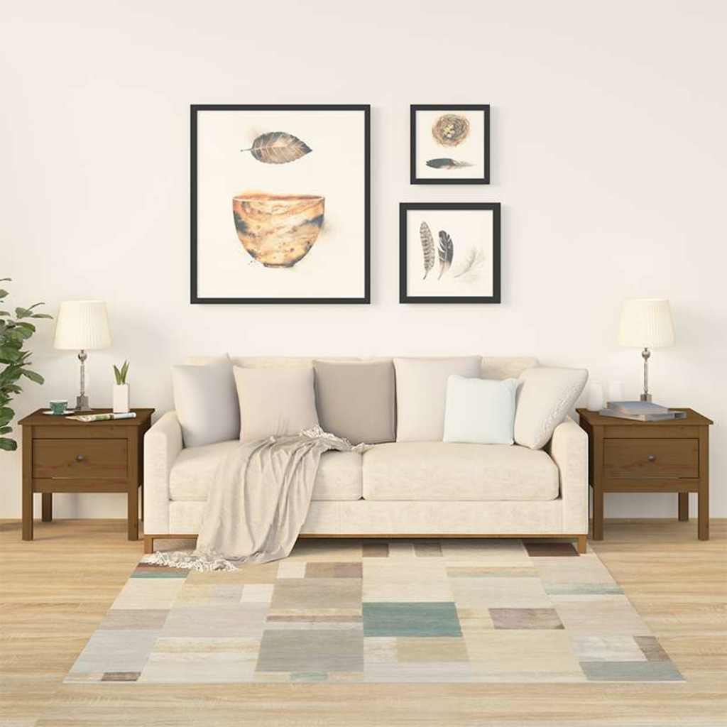 vidaXL Bijzettafel 40x40x39 cm massief grenenhout
